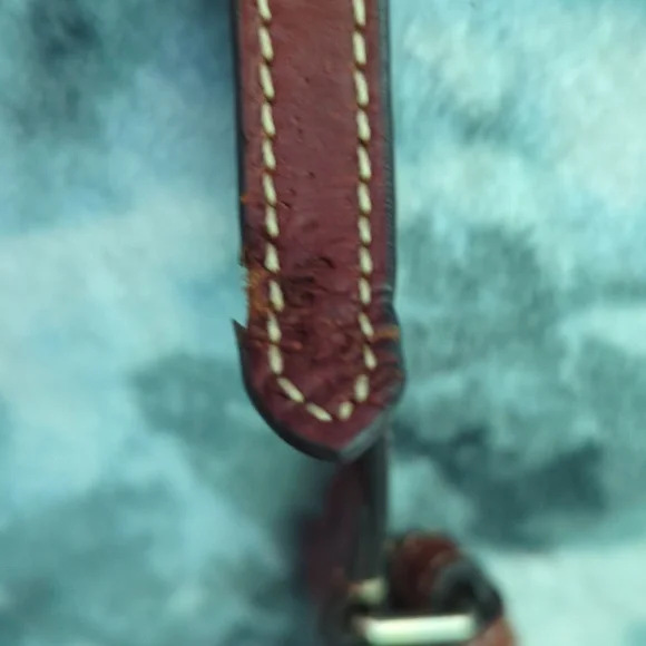 Dooney & Bourke Tan Ostrich Crossbody Bag Letter Carrier - Picture 5 of 8